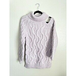 Anthropologie Pilcro Sweater Womens Size XS Boho Open Shoulder Cable Knit Tunic